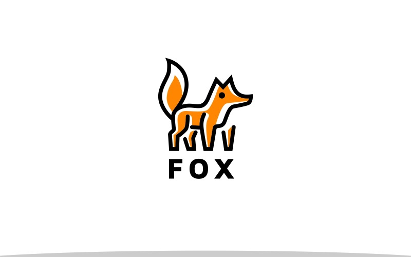 Creative Simple Fox Logo Template