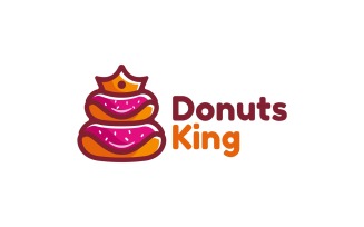 Donuts King Simple Logo Style