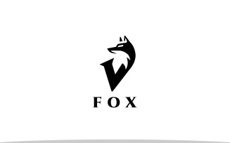 Fox Letter V Logo Template