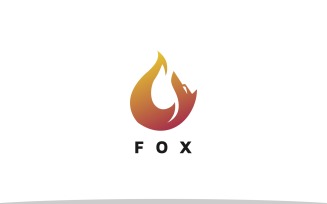 Fox Logo Flame Logo Template