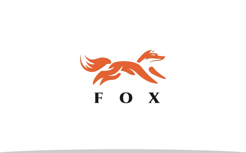 Fox Logo Running Fox Logo Logo Template