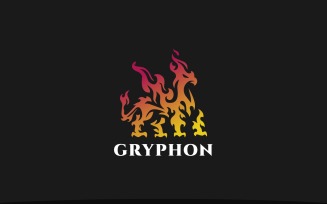 Gryphon Flame Logo Template