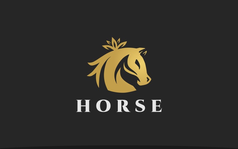Horse Logo Crown Horse Logo Logo Template