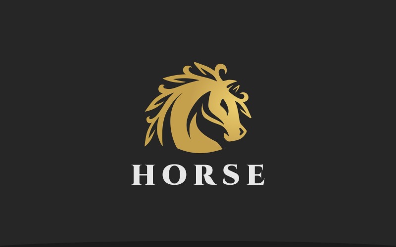 Horse Luxury Logo Template