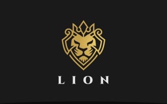 King Lion Logo Crown Logo