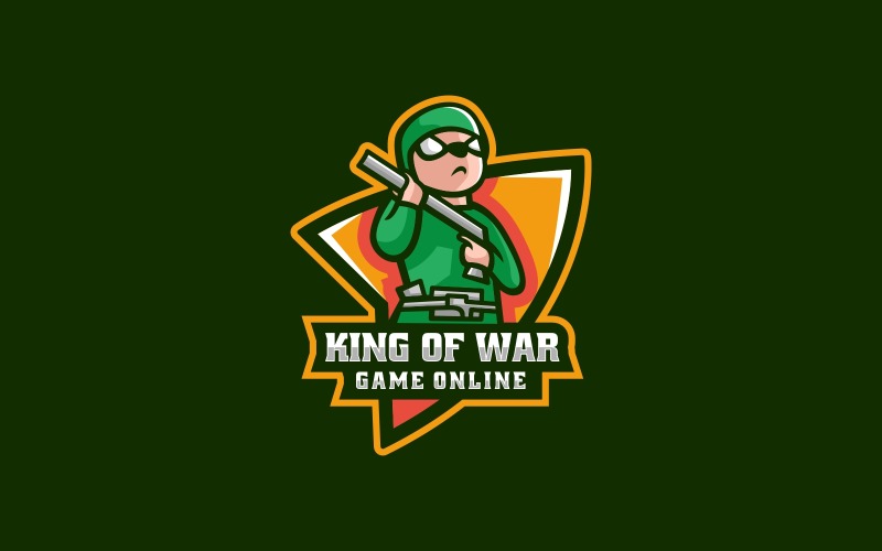 King Of War Sports and E-Sports Logo Logo Template