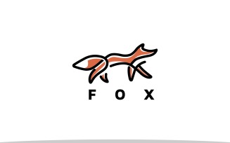Outline Fox Logo Template