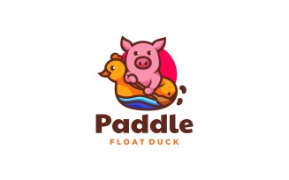 Pig Cartoon Logo Template