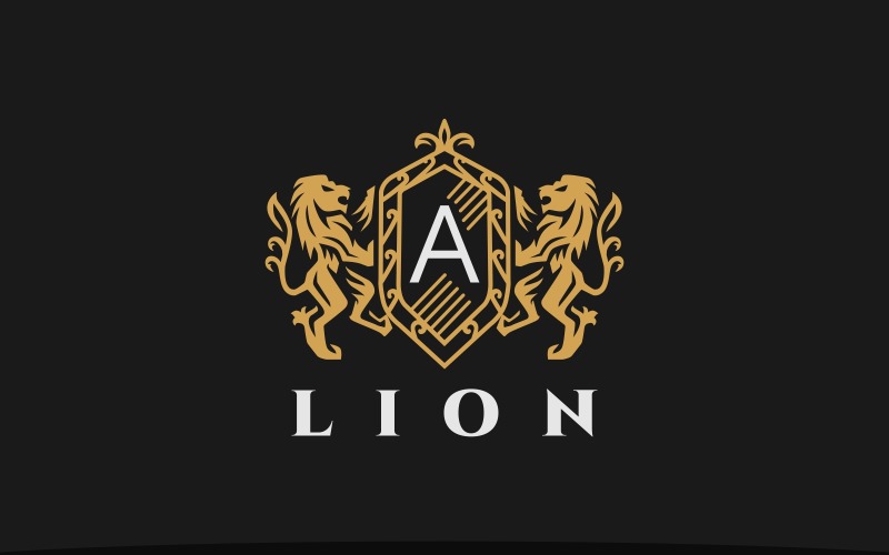 Royal Lion Heraldry Lion Logo Logo Template
