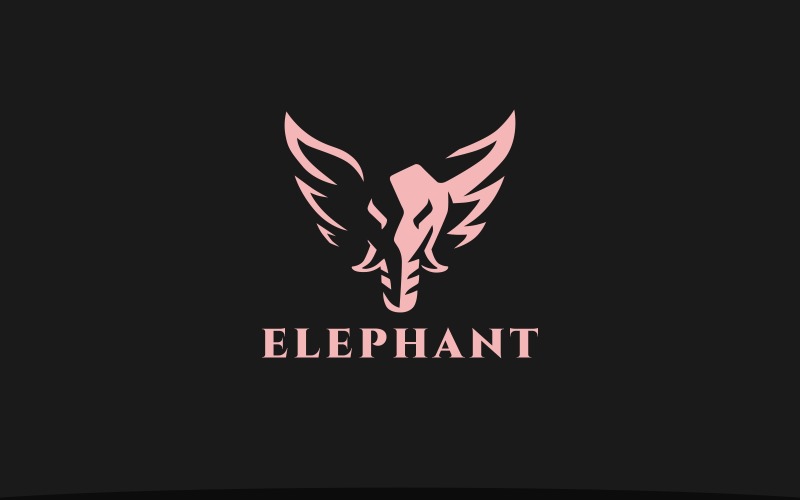 Winged Elephant Logo Template