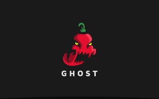 Chili Pepper Ghost Logo Template