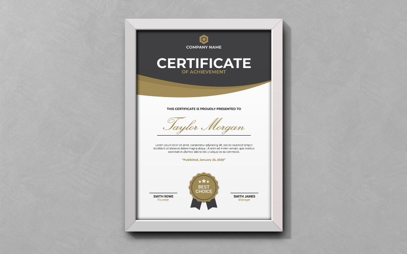 Classic Modern Certificate Templates Corporate Identity