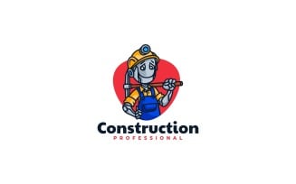 Construction Simple Mascot Logo