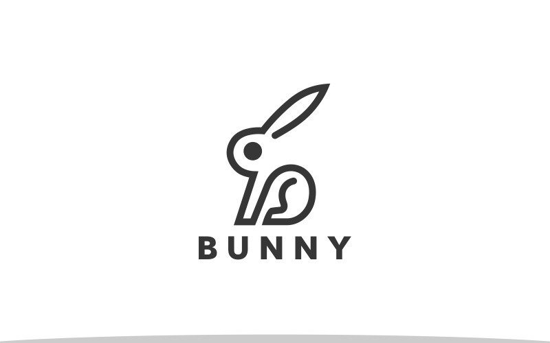 Cute Bunny Logo Rabbit Logo Logo Template