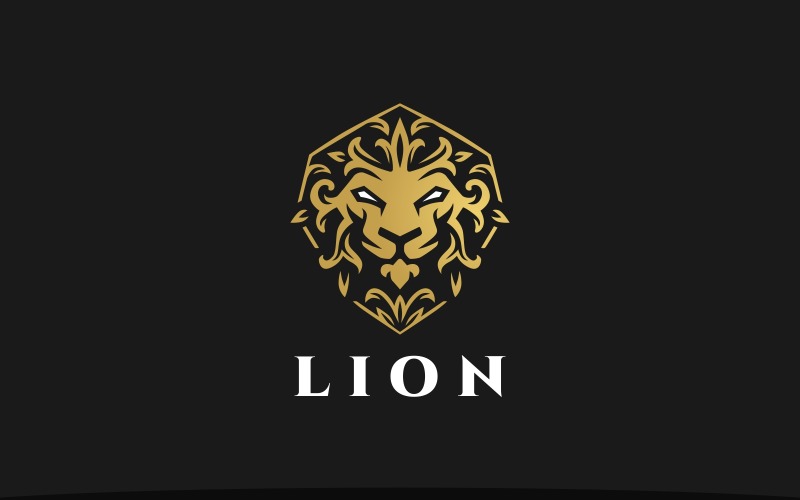 Elegant Secure Lion Head Logo Logo Template