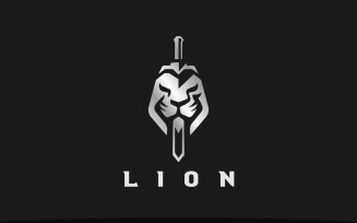 Lion Head Security Sword Logo
