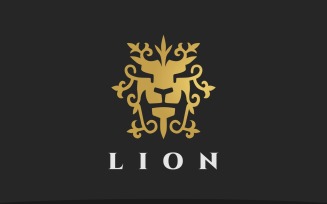 Luxury Lion Head Crest Logo