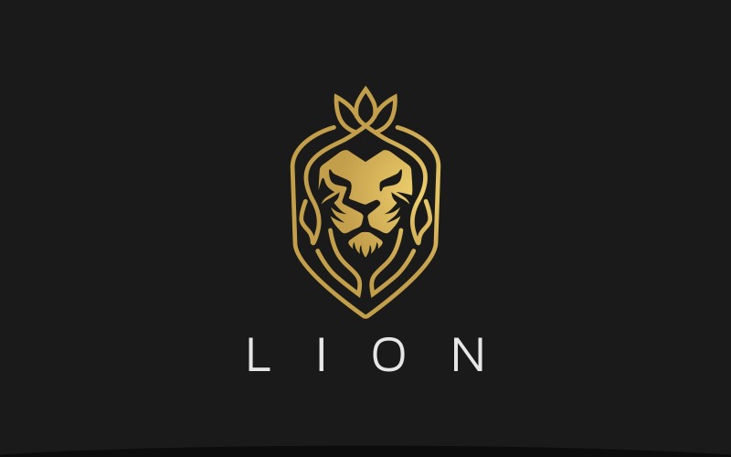 Luxury Lion Head Lion King Logo Logo Template