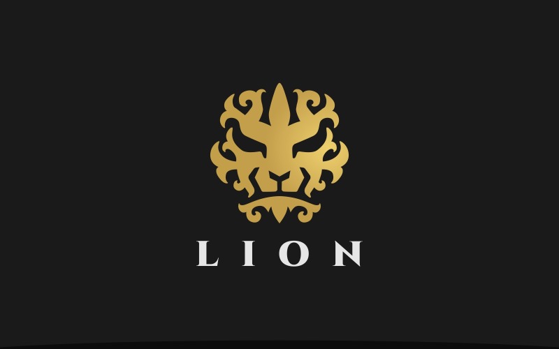 Luxury Lion Head Logo Design Logo Template