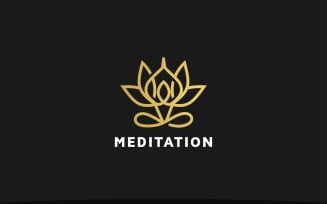 Meditation Lotus Zen Logo Template