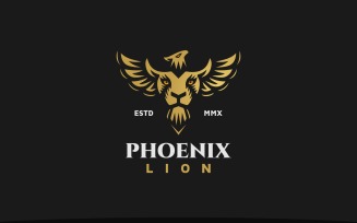 Phoenix and Lion Logo Template
