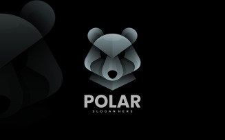 Polar Bear Gradient Logo Template