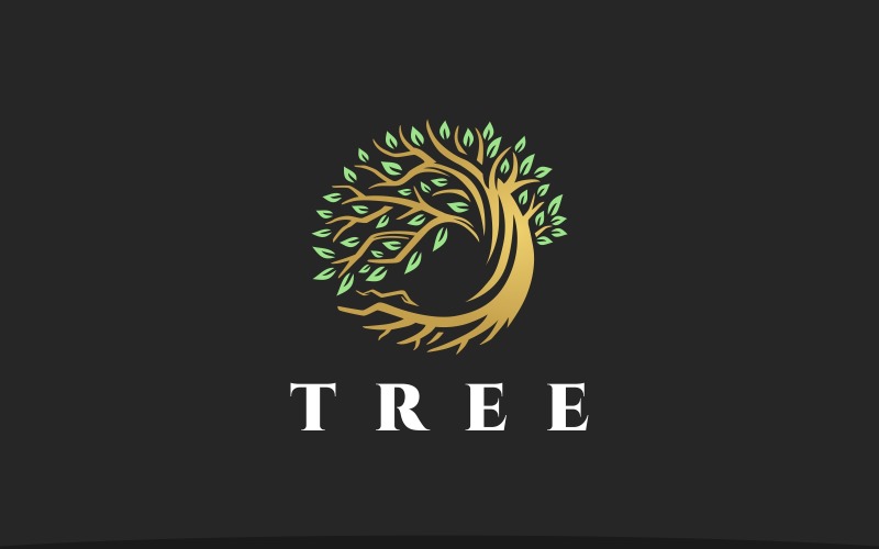 Tree Logo Circle Tree Logo Logo Template