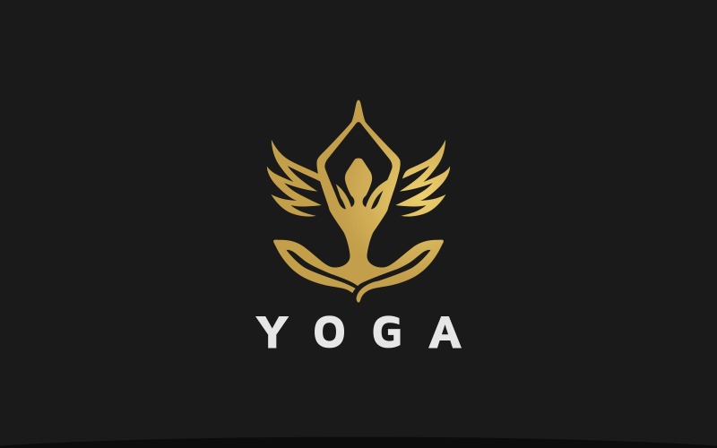 Winged Yoga Logo Template