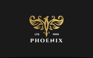 Elegant Golden Phoenix Logo
