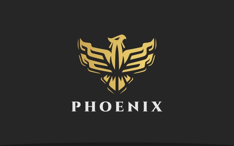 Elegant Phoenix Flag Logo Logo Template