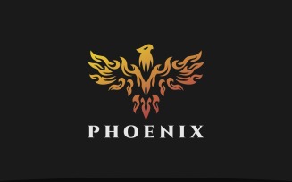 Flame Phoenix Logo Template