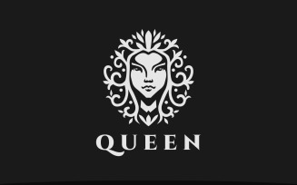 Floral Nature Queen Logo Template