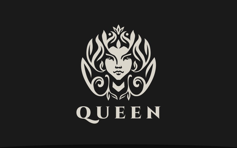 Luxury Nature Queen Logo Template