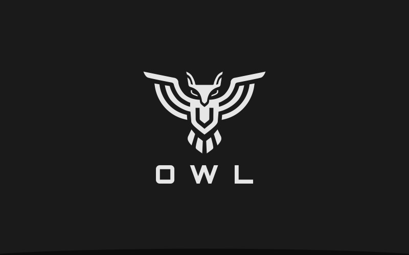 Modern Owl Technology Logo Logo Template
