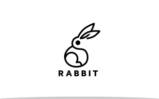 Outline Rabbit Logo Template