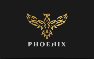 Phoenix Leaf Logo Template