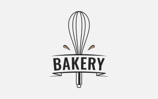 Bakery Logo With Whisk For Baking