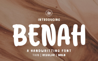 Benah - beautiful and exotic handwritten Font