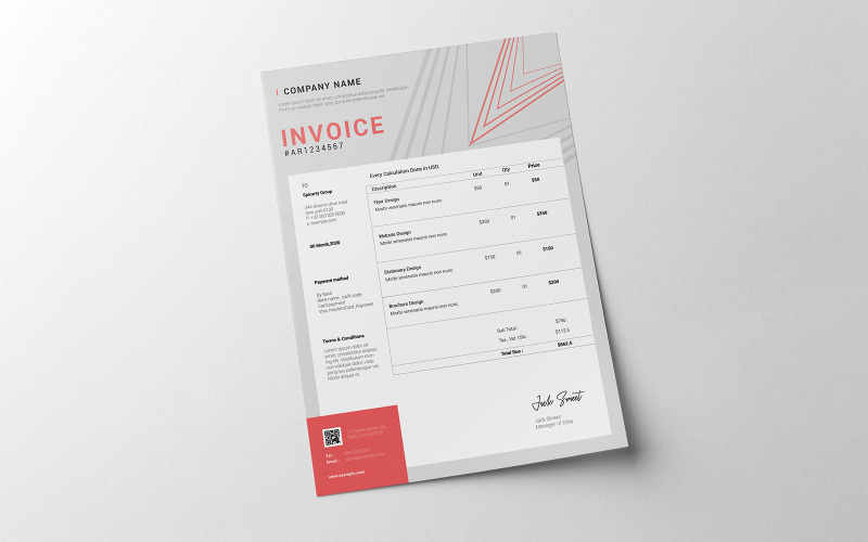 Corporate Invoice Template Corporate Identity