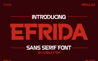 Efrida Sanserif Sporty Font