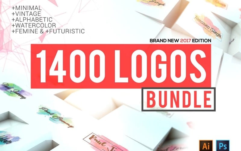 1400+ Logos Mega Bundle Pack Logo Template