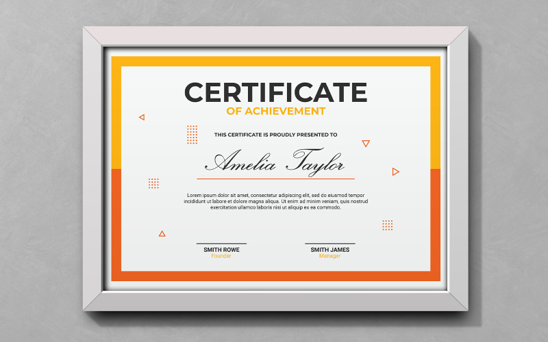 Modern Certificate Of Achievement Templates Corporate Identity