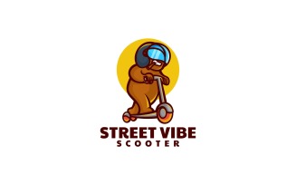Monkey Street Vibe Cartoon Logo