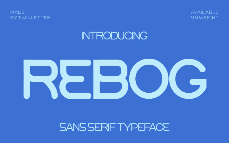 Rebog, our newest Sanserif font Font