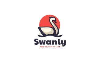 Swan Mascot Logo Template
