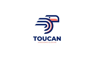 Toucan Line Art Logo Style