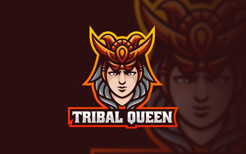 Tribal Queen Sport and E-Sports Logo Logo Template