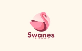 Vector Swan Color Logo Template