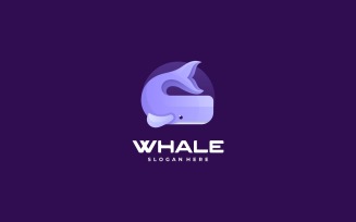 Vector Whale Gradient Logo Template