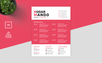 Clean & Creative Resume Adobe InDesign & Affinity Publisher